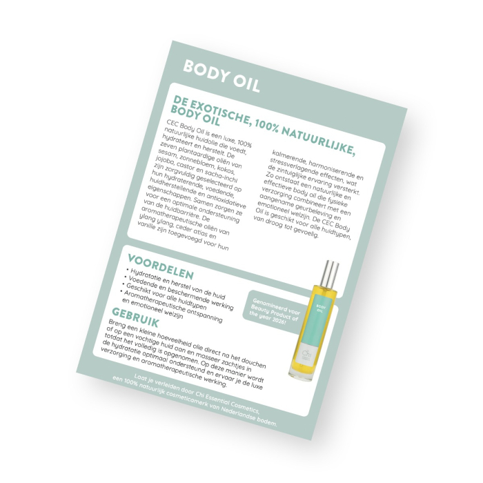Flyer: CEC Body Oil