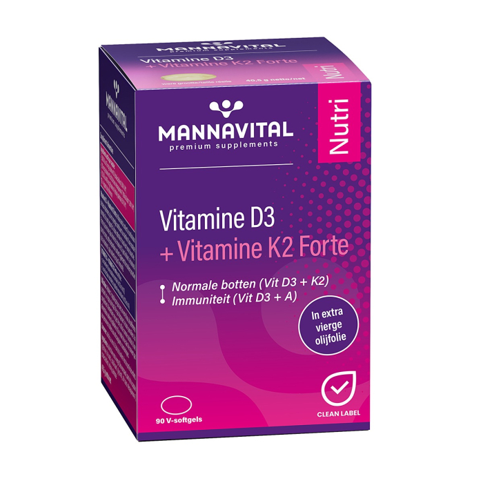Mannavital Vitamine D3 + Vitamine K2 Forte