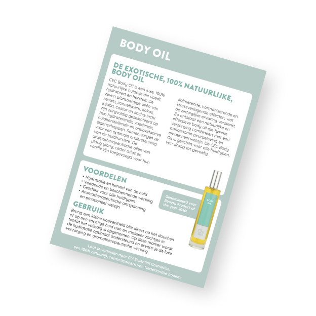 Flyer: CEC Body Oil