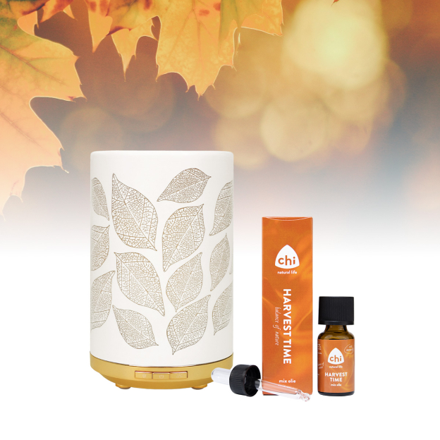 Leaves Aroma Diffuser + Gratis Harvest Time mix olie