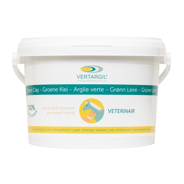 Vertargil Groene Klei poeder, grof, veterinair (dieren)